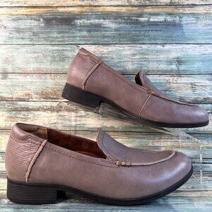 Cobb Hill Crosbie Shoes Womens 9 Gray Leather Slip On Comfort Loafers Dress Work